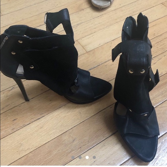 Real Herve Leger Black Heals Size 39.5 - Picture 3 of 4